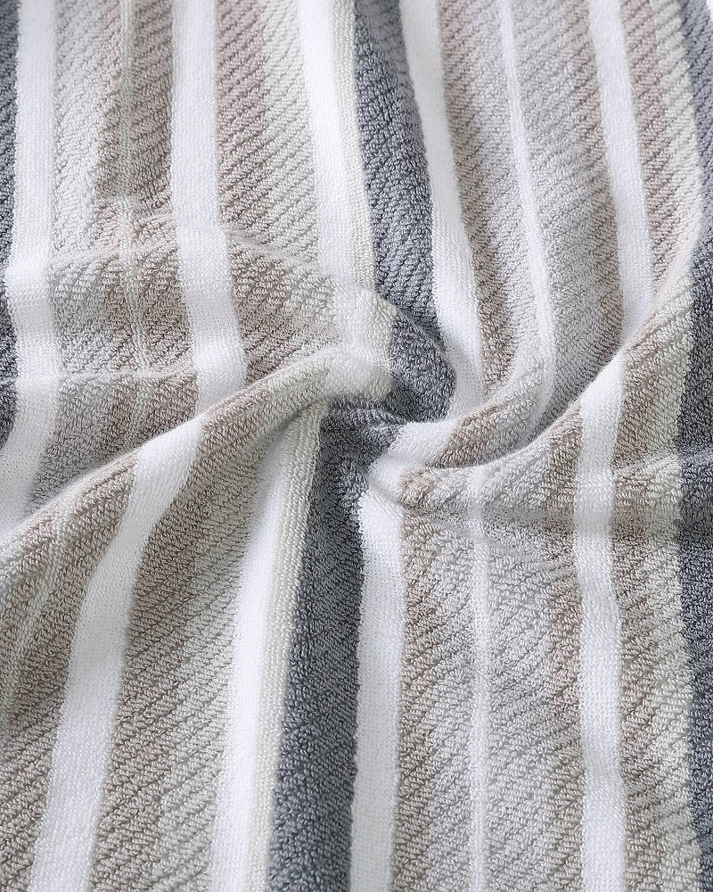 Ocean Bay 3-Piece Bath Towel Set - Grey