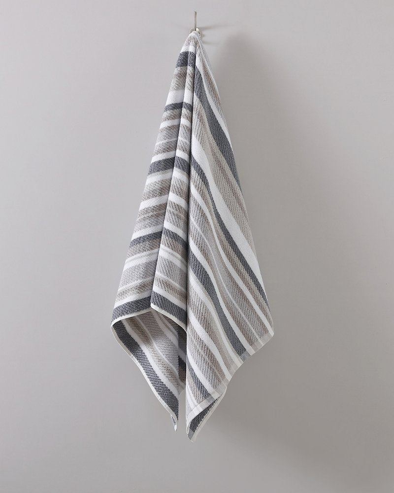 Ocean Bay 3-Piece Bath Towel Set - Grey