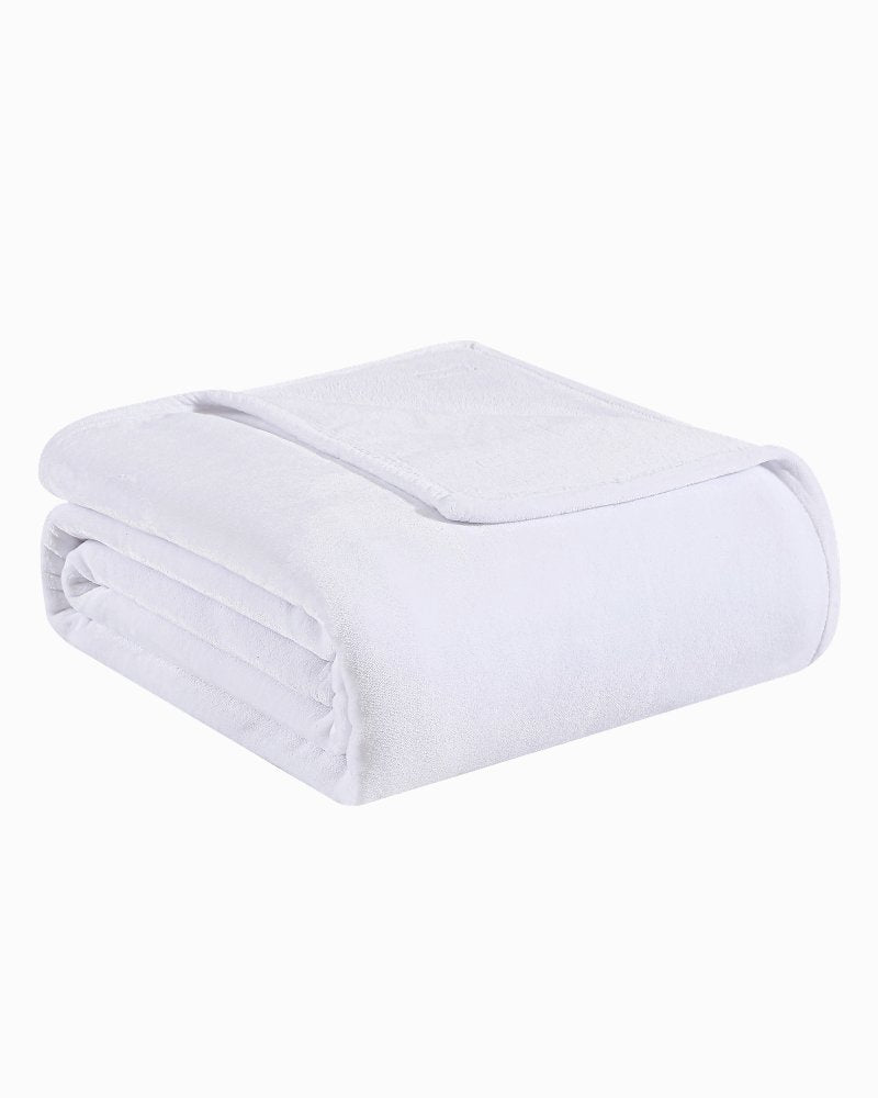 Solid Twin Fleece Blanket - White