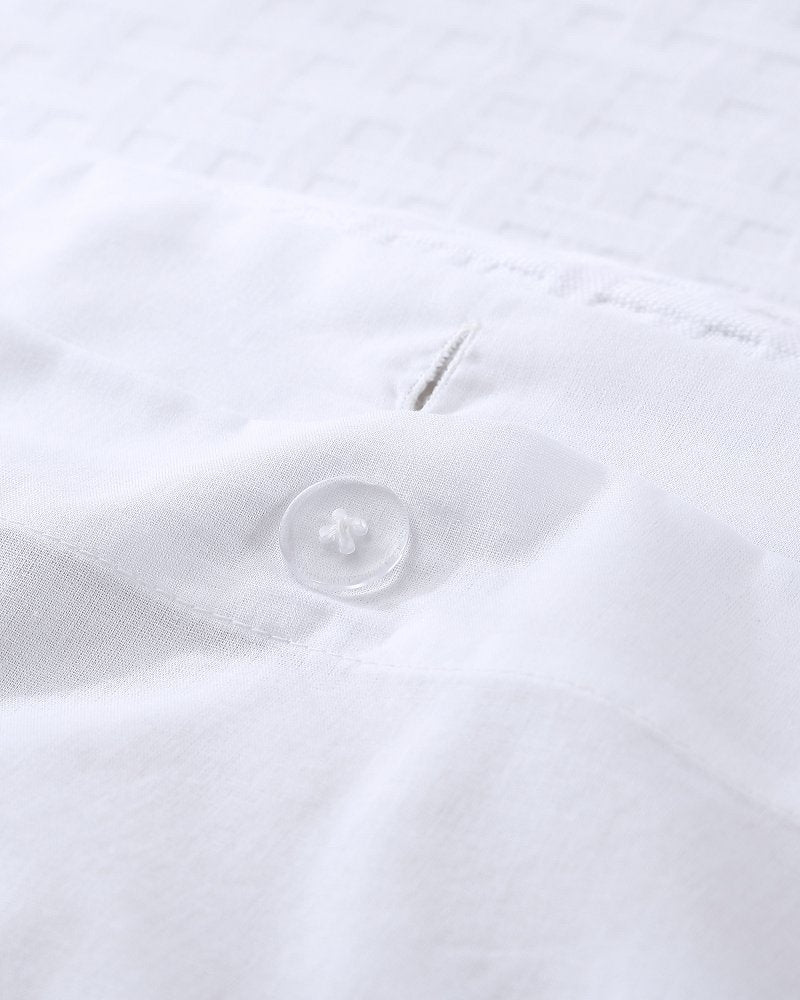 Basketweave 3-Piece King Duvet Cover Set - White