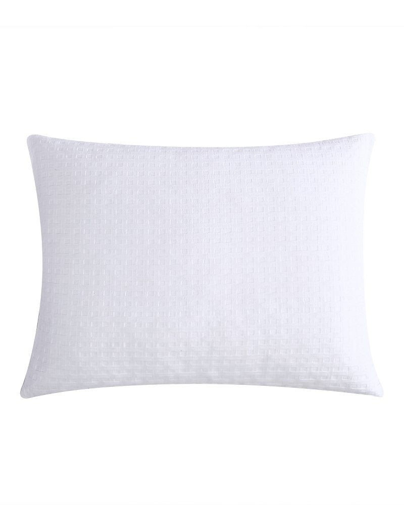 Basketweave 3-Piece King Duvet Cover Set - White