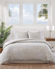 Island Estate Jungle Palms 3-Piece Full/Queen Duvet Cover Set - Beige