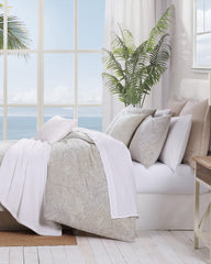 Island Estate Jungle Palms Reversible 3-Piece King Duvet Cover Set - Beige
