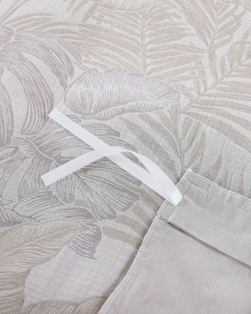 Island Estate Jungle Palms Reversible 3-Piece King Duvet Cover Set - Beige