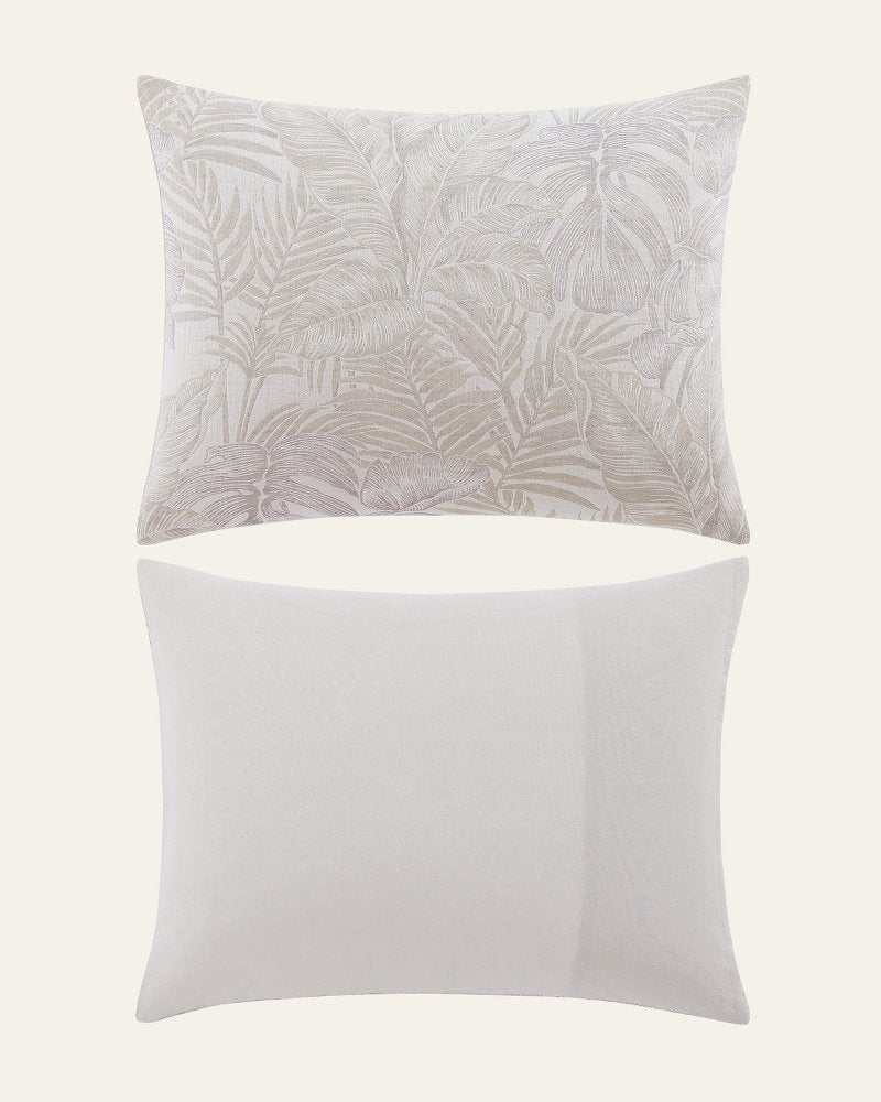 Island Estate Jungle Palms Reversible 3-Piece King Duvet Cover Set - Beige