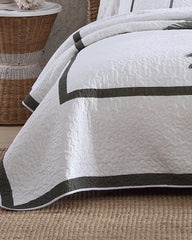 Palm Island Reversible Full/Queen Quilt - Grey