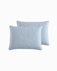 Solid Costa Sera 2-Piece King Quilted Sham Set - Blue