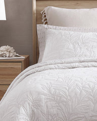 Solid Costa Sera 2-Piece Standard Quilted Sham Set - White