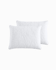 Solid Costa Sera 2-Piece Standard Quilted Sham Set - White
