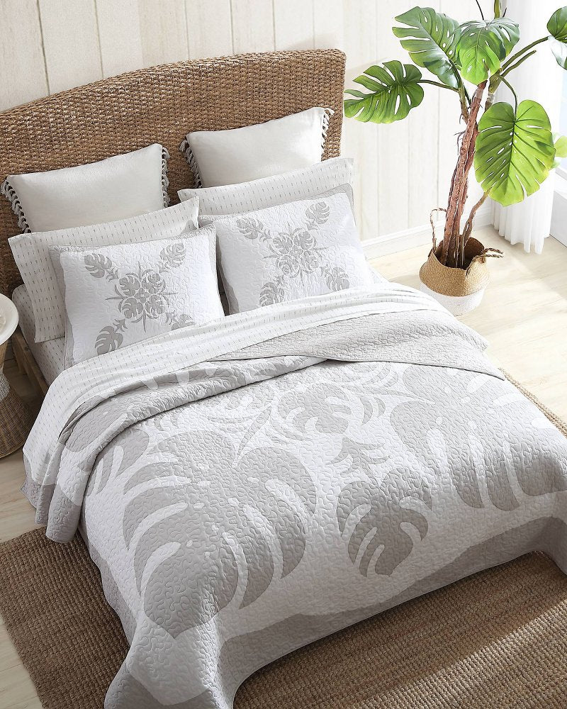 Molokai Standard Quilted Sham - Grey
