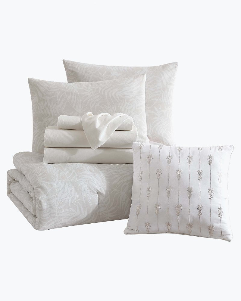 Art Of Palms 8-Piece Queen Comforter Set - Beige