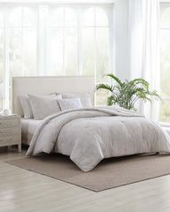 Art Of Palms 8-Piece Queen Comforter Set - Beige