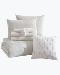 Art Of Palms 8-Piece King Comforter Set - Beige