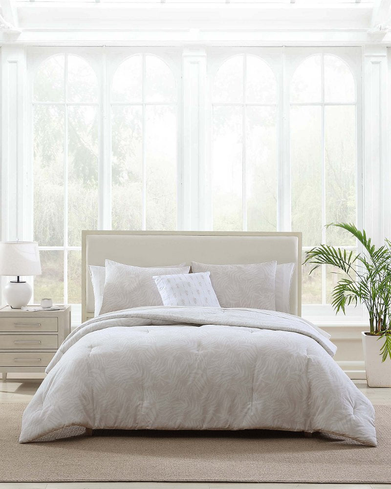 Art Of Palms 8-Piece King Comforter Set - Beige