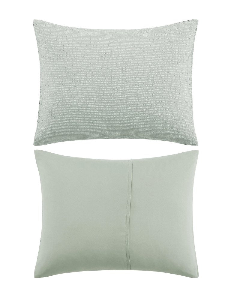 Seersucker Solid 8-Piece Queen Comforter Set - Spring Green