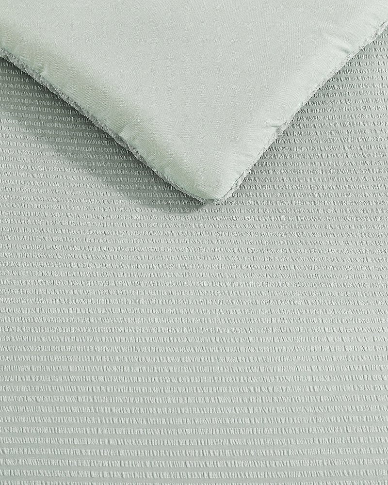 Seersucker Solid 8-Piece King Comforter Set - Spring Green