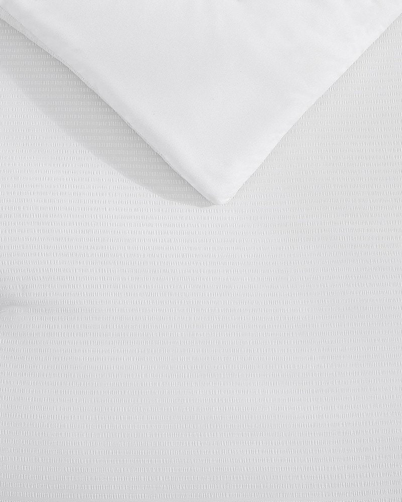 Seersucker Solid 8-Piece Queen Comforter Set - White