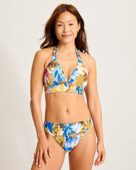 Playa Marbella Reversible Halter Bikini Top - Malibu Peach Rev