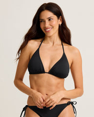 Pearl String Bikini Top - Black