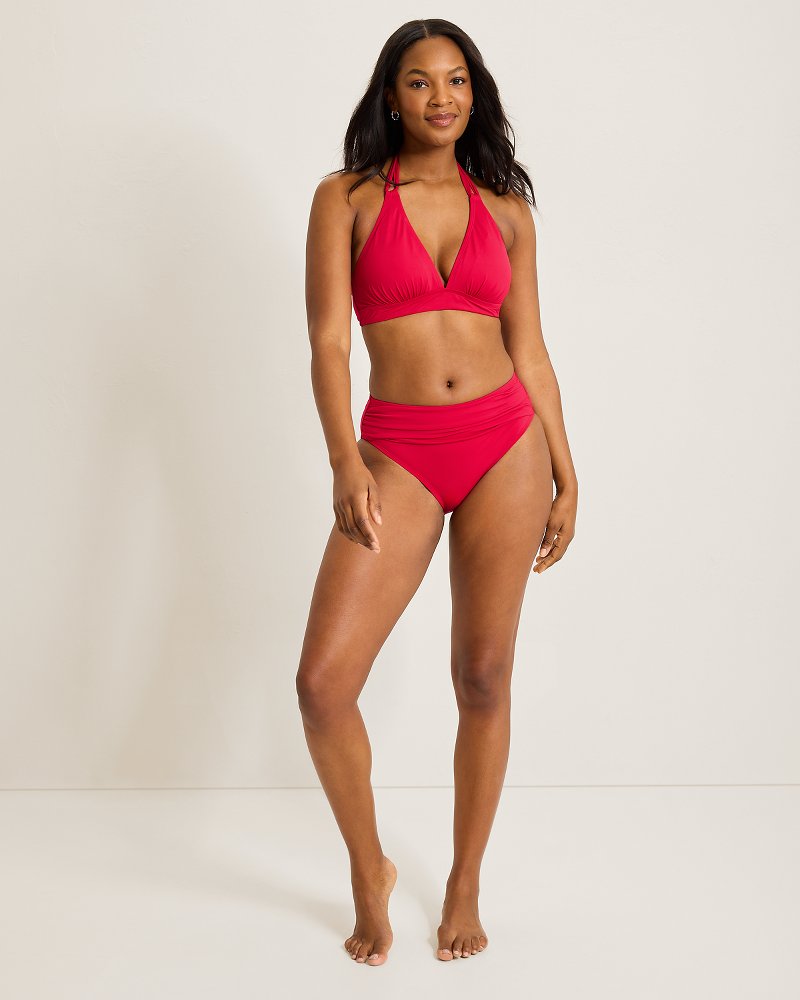 Pearl Double-Strap Halter Bikini Top - Rossovivo