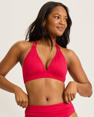 Pearl Double-Strap Halter Bikini Top - Rossovivo