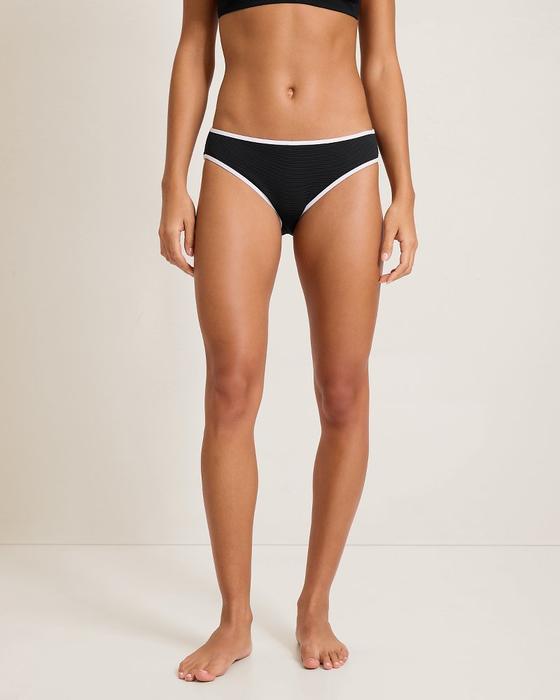 Island Cays Cabana Hipster Bikini Bottoms - Black