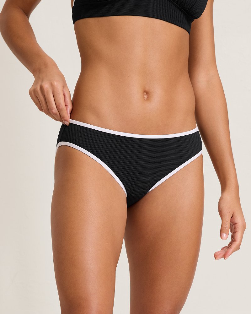 Island Cays Cabana Hipster Bikini Bottoms - Black
