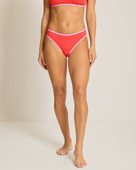 Island Cays Cabana Hipster Bikini Bottoms - Citrus Coral