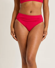 Pearl High-Waist Shirred Bikini Bottoms - Rossovivo