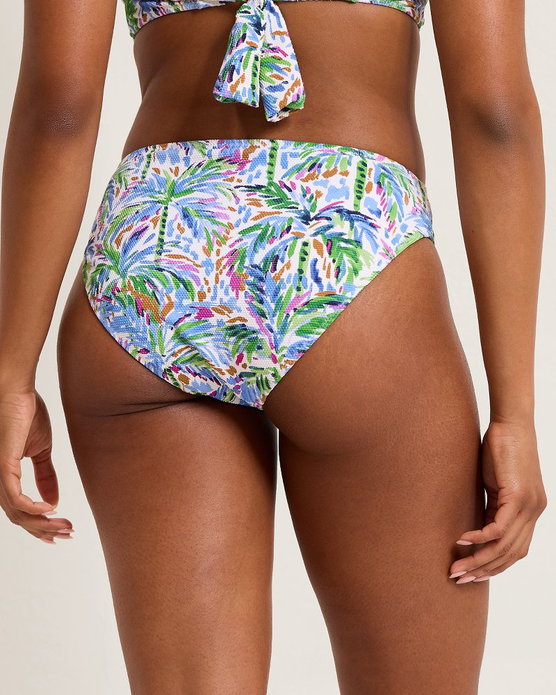 Island Cays Poolside Palms Hipster Bikini Bottoms - Four Leaf Clover
