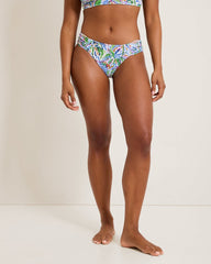 Island Cays Poolside Palms Hipster Bikini Bottoms - Four Leaf Clover