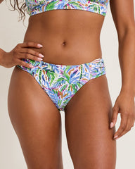 Island Cays Poolside Palms Hipster Bikini Bottoms - Four Leaf Clover