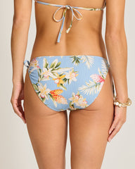 Ginger Flowers String Bikini Bottoms - Seabank Sky