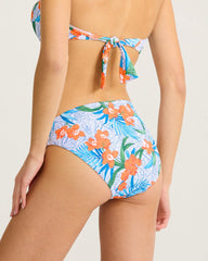 Goa Tropical Shirred Hipster Bikini Bottoms - White