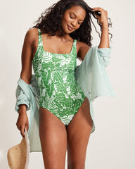 Palm Modern Costa Verde Maillot One-Piece Swimsuit - Four Leaf Clover