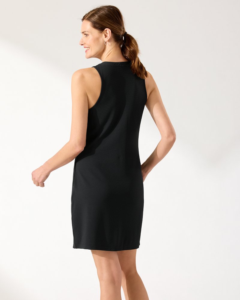 Island Cays Lace-Up Coverup Dress - Black