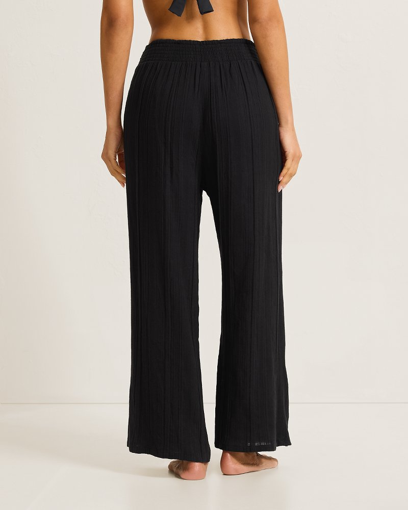 Mykonos Gauze Sarong Beach Pants - Black
