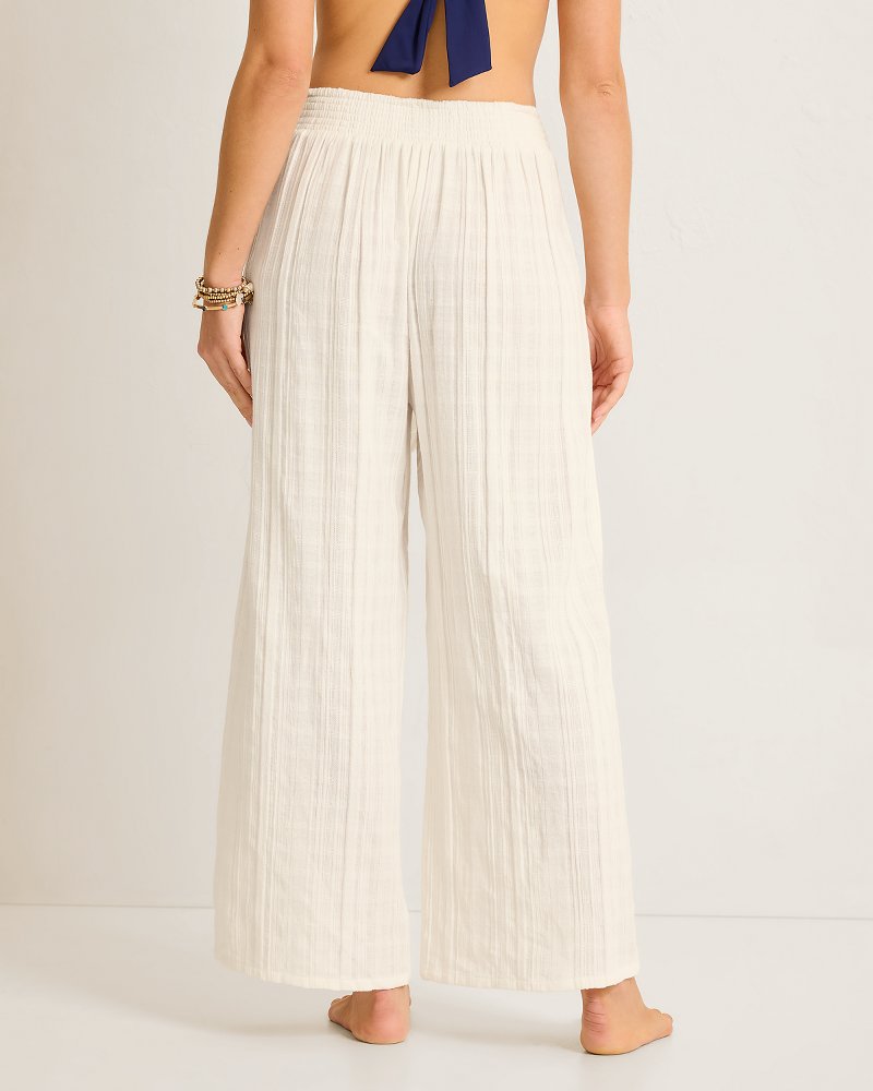 Mykonos Gauze Sarong Beach Pants - Coconut