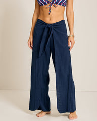 Mykonos Gauze Sarong Beach Pants - Mare Navy