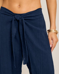 Mykonos Gauze Sarong Beach Pants - Mare Navy
