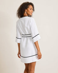 St.Lucia Split-Neck Linen-Blend Beach Tunic - White