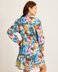 Playa Marbella Open Front Beach Tunic - Victoria Blue