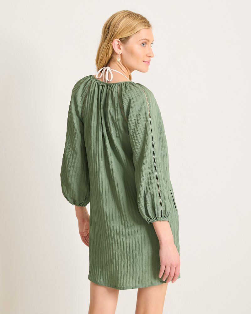 Woven Stripe Beach Tunic - Tea Leaf