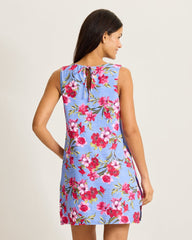 Tropic Isles Chambray Beach Split-Neck Romper - Blue Monday