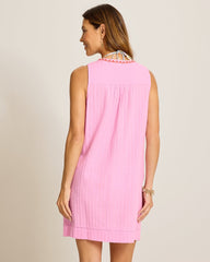 Pico Bay Split-Neck Coverup Dress - Lilac Chiffon