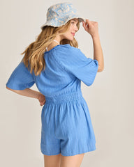 Pico Bay Beach Romper - Blue Monday