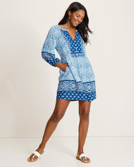 Noble Pineapple Coverup Dress - Indigo Tide