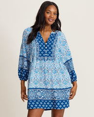 Noble Pineapple Coverup Dress - Indigo Tide