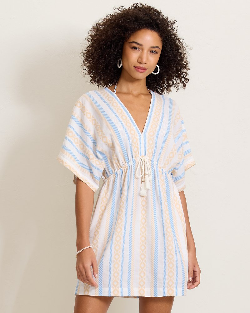 Geo Jacquard Coverup Dress - Creek Bed