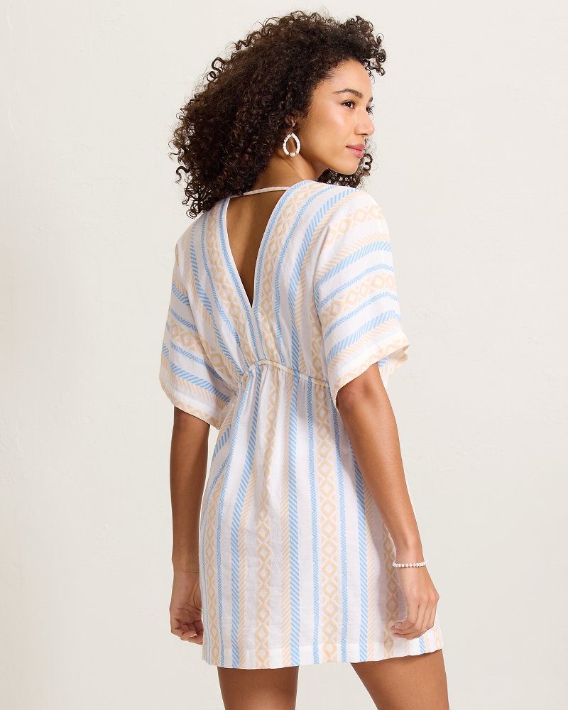 Geo Jacquard Coverup Dress - Creek Bed